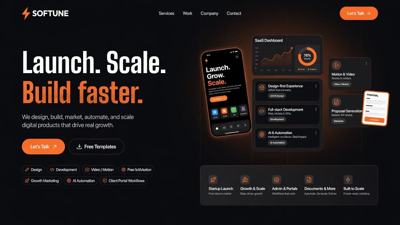 Softune - Agency Portfolio Banner
