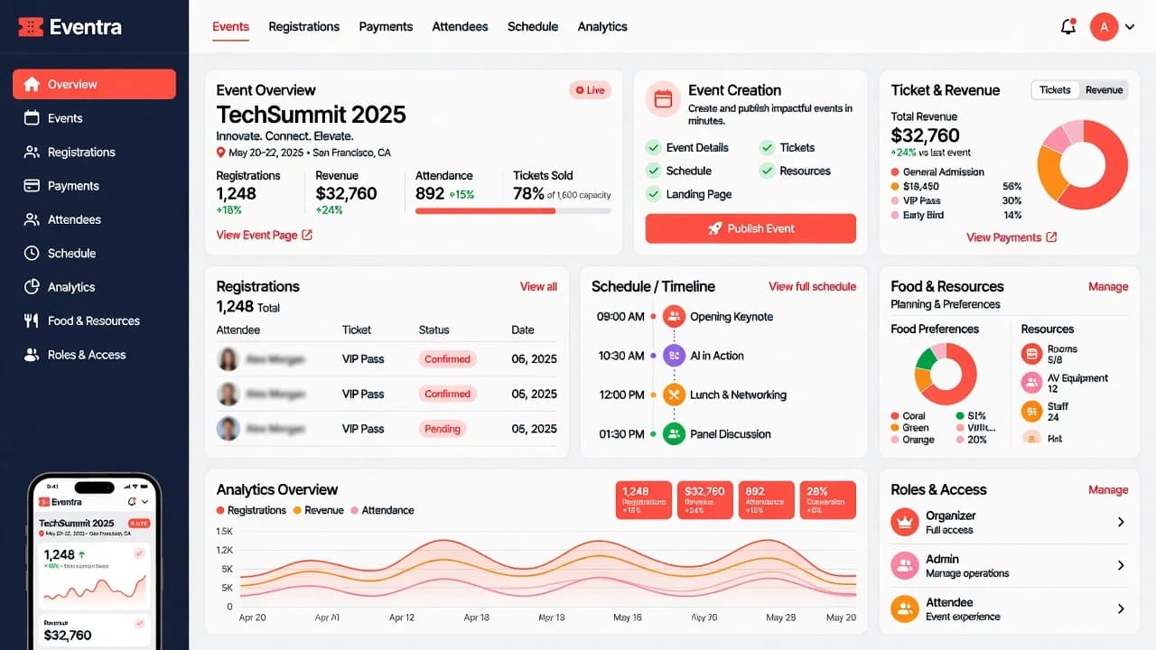 Eventra - Event Management Platform Banner